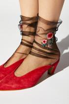 Embroidered Sheer Anklet By Memoi At Free People